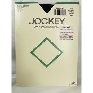Vintage JOCKEY  CONTROL TOP PANTYHOSE SANDALFOOT CANADIAN NAVY SZ Small 5351